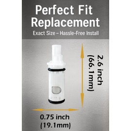 ALITZ 1224 / 1224B Replacement Faucet Cartridge 2-Pack – Compatible with Moen Two Handle Faucets & Tub Showers – Hot & Cold Water, Fix Leaks, Smooth Handle Rotation