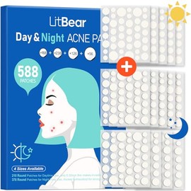 LitBear Acne Pimple Patches - Day and Night for Effective Spot Treatment