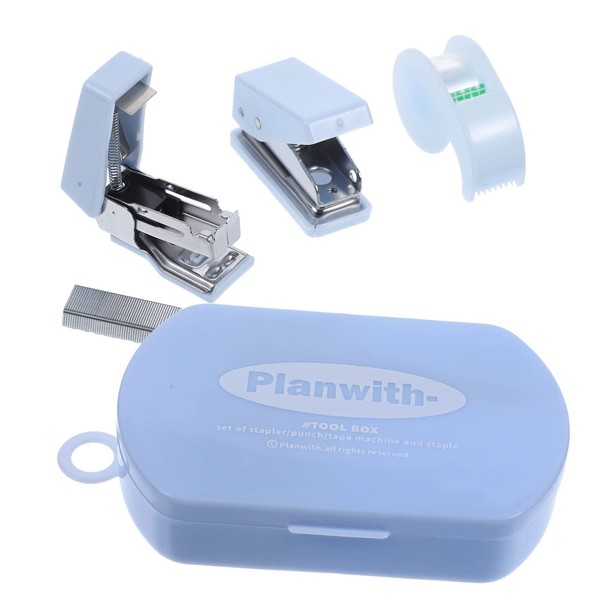 NUOBESTY 1set Portable Multi-Function Scrapbook Tool Kit Tape Cutter Puncher