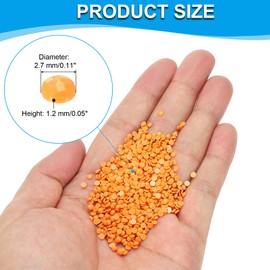 PATIKIL 10000 Pcs Diamond Art Painting Replacement Beads, Acrylic Crystal Painting Rhinestones, Diamond Art Painting Accessories for Nails Diamond Art Crafts DIY Makeup, Orange