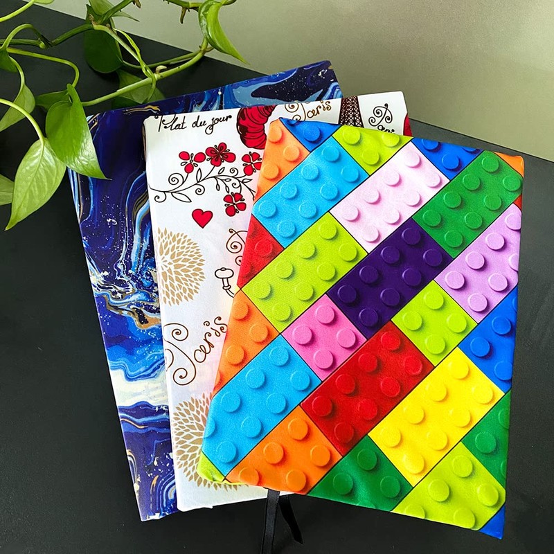 6 Pack Stretchable Book Covers, Jumbo Book Sleeves for Textbook