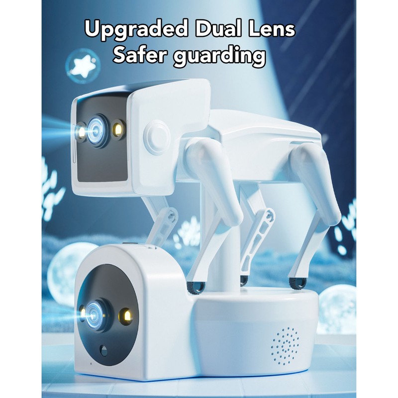1080P Robot Dog Indoor Security Camera AI Detection 5G WIFI