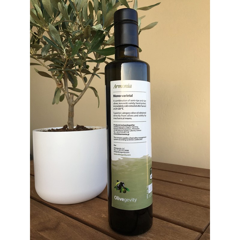 SAKELLAROPOULOS ORGANIC FARMS S Armonia Monovarietal Organic Extra Virgin Olive