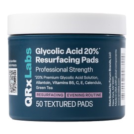 Glycolic Acid 20% Resurfacing Pads for Face & Body with Vitamins B5, C & E, Green Tea, Calendula, Allantoin - Exfoliates Surface Skin and Reduces Appearance of Fine Lines and Wrinkles - Peel Pads
