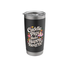 Cuddle Pigs Make Happy Hearts Cute Guinea Pig Animal Lover Stainless Steel Insulated Tumbler
