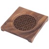 Household Innovative Walnut Square Teapot Mat Heat Insulation Coaster Tea