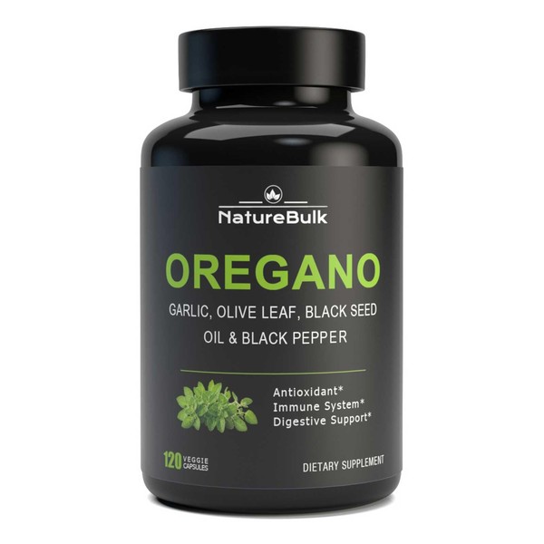 NATUREBULK NATUREBULK Oregano Oil Extract with Garlic Extract, Olive Leaf,
