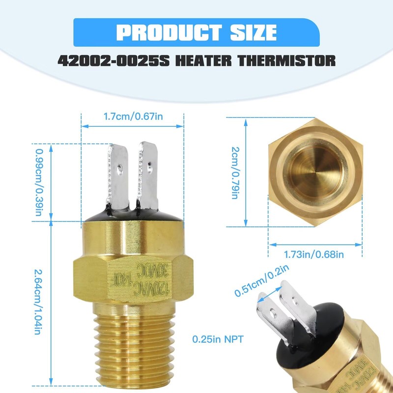 42002-0025S 140F Automatic Gas Shutoff Switch (AGS) for Pentair Mastertemp