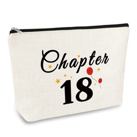 18th Birthday Gift for Girls Makeup Bag Sister Best Friend 18 Years Old Birthday Gift Cosmetic Bag Friendship Bestie Gifts Happy 18th Birthday Gift for Daughter Granddaughter Christmas Graduation Gift