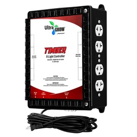 Plantmax UltraGrow – Timber 8 Light Controller with 120V Trigger Cord to Control HID, LED Growing Light System Indoor Growing
