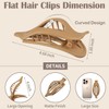 9 Pack Flat Hair Clips for Women, Matte Claw Clips