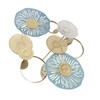Wall Iron Decoration Lotus Shape With Mirror Metal Wall Art