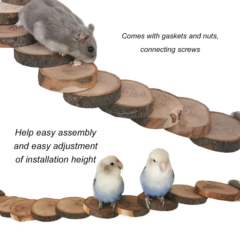 Wooden Hamster Ladder Bridge Wooden Hamster Climbing Toy to Play
