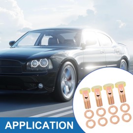 A ABSOPRO Banjo Bolt Brake Adapter with M8 Washers M8x1.0mm Metric Thread (Set of 4)