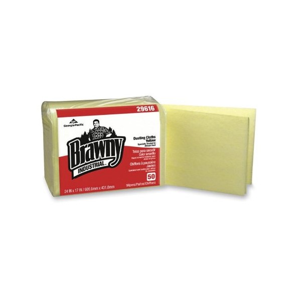 Brawny Industrial, GPC29616, Dusting Cloths, 50 / Pack, Yellow