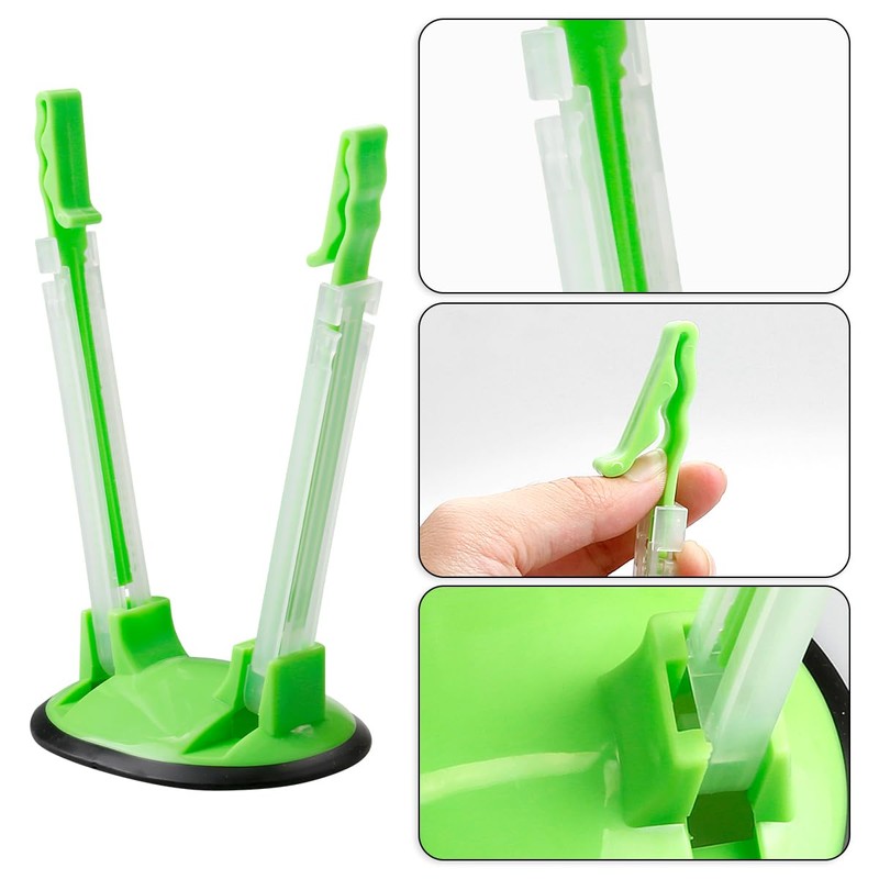 2Pcs Plastic Baggy Racks, GLADFRESIT Adjustable Bag Stand Holder, Food