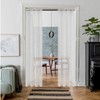 AZRMT White Sheer Curtains 95 Inch Length 2 Panels, Light