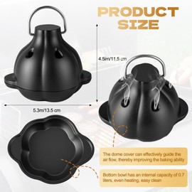 Garlic Roaster, Pre-Seasoned Cast Iron Smoker Garlic Roaster, Versatile Heavy Duty Garlic Roasting Pot, Outdoor Smokers Baker with Lid, A Must-have Garlic Cooker for Oven for Picnic, Camping, BBQ