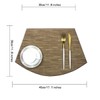 GoTCele Wedge Shape Placemats for Round Dinner Table Woven Vinyl