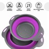 Black and Purple Food Strainer for Kitchen - Small Silicone