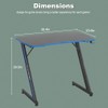 Gmaing Desk 35.4in PC Computer Desk, Blue Ergonomic Gaming Table