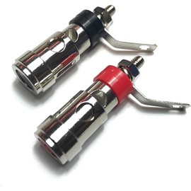 TAODAN 4PCS Amplifier Terminal Connector Binding Post Push Speaker Binding Post Spring Loaded Subwoofer Basket Terminal Binding Post Spring Loaded Press Subwoofer Basket Terminal