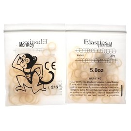 Fuioda Dental Rubber Band Orthodontic Ligation Rings Orthodontics Braces Elastics Animal Traction Rings 10 Bags (3-8, 5.0OZ)