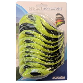 Longridge EZE Golf Iron Covers (Pack of 10) - Green/Black