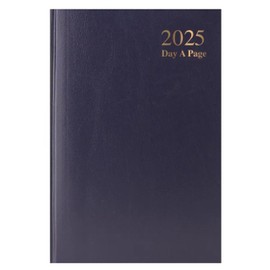 2025 A5 Diary Page per Day Navy Blue