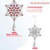 FIHOO Christmas Tree Ornaments – 2024 Rhinestone Snowflake Hanging Pendant