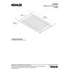 KOHLER K-5542-0 Prolific Multipurpose Grated Rack, White