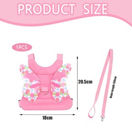 1PCS Toddler Reins, Baby Reins, Baby Walking Harness with Adjustable Safety Belt Pink Butterfly Wings Design Prevent Children from Getting Lost for Toddlers Girls Boys Easy to Use