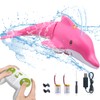 LAFALA Pink Remote Control Dolphin Toy 2.4G High Simulation Cartoon