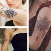 Professional Henna Tattoo Set with Rhinestone Stickers, Waterproof, Temporary Stencils,