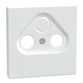 Schneider Electric Merten Central Plate for Antenna Sockets, System Design, Lotus White, Item Number MEG4123-6035