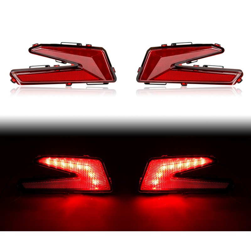 SAUTVS LED Taillights for Can Am X3, Red Rear Brake