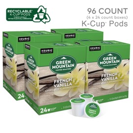 Green Mountain Coffee Roasters French Vanilla Coffee, Keurig Single-Serve K-Cup pods, Light Roast, 96 Count