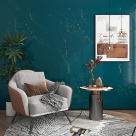 YENHOME Counter Top Peel and Stick Waterproof Marble Contact Paper Peel and Stick Countertops for Kitchen Turquoise Blue Marble Contact Paper for Countertops Vinyl Wrap Self Adhesive Marble Wallpaper