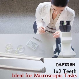 AFTREN High Precision Stainless Steel Fist Aid Tweezers Straight and Durable Serrated tip for Using Scientific Laboratory Items Tissue Dressing Tweezers