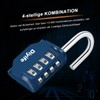 Combination Lock 4 Digit Combination Lock, Waterproof Padlock, Robust and