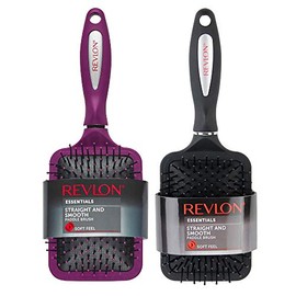 Revlon Straight  Smooth Soft Touch - Juego de cepillos para el pelo, color negro  Berry                                                               