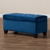Baxton Studio Ottomans, Navy Blue/Black