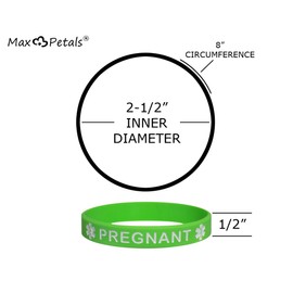 Max Petals PREGNANT Medical Alert ID Silicone Bracelets (5 Pack)