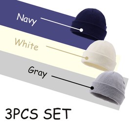 PEECABE Kids Knit Hat Winter Baby Beanie for Toddler Boys Girls Beanies Plain Warm Infant Snow Skull Caps for Boys Girls 0-5 Years (3PCS-C, 2-5 Years)