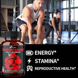 Bcuelov Men’s Health Supplement – Supports Stamina, Vitality, Energy & Athletic Performance – 120 Capsules for Daily Wellness & Strength