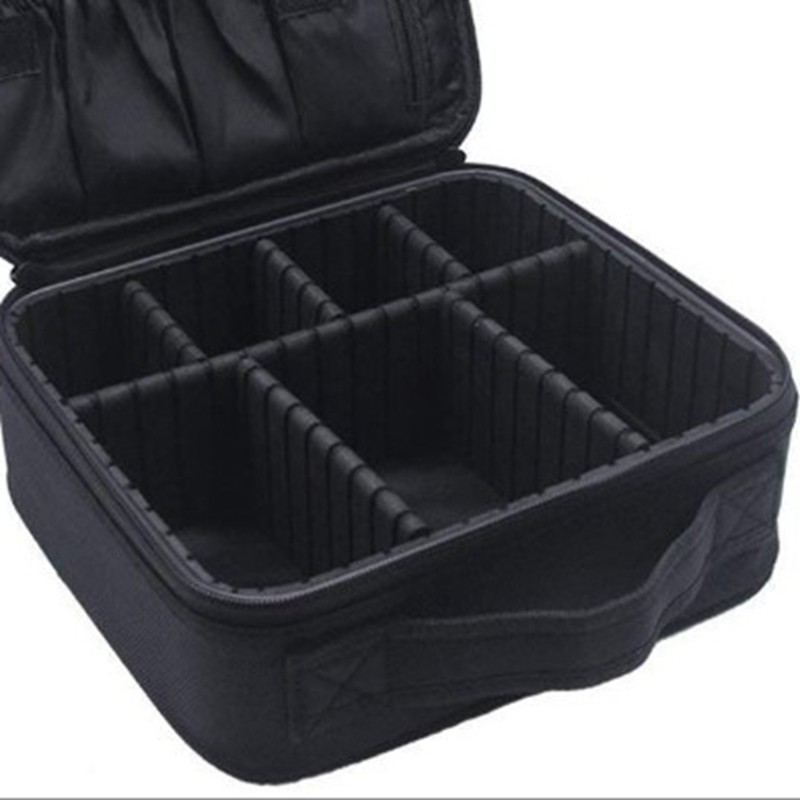 Makeup Handbags Removable Compartments Large Capacity Zipper Closure Cosmetic Storage