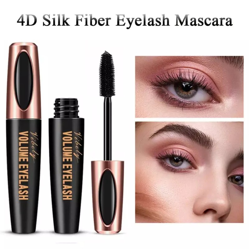 3팩 4D 실크 섬유 속눈썹 마스카라 방수 번짐 방지 두꺼워짐