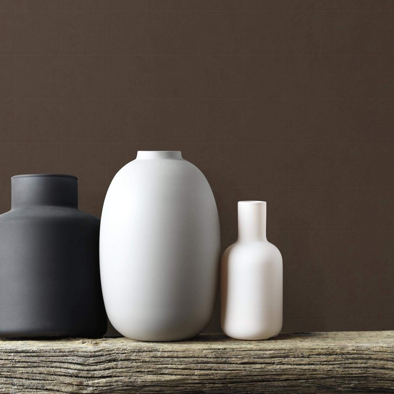 Monogram CW1686N Saddle Stitch High Performance Wallpaper-Brown