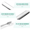 FOMIYES 2Pcs Stamp Tweezers Flat Paddle End Style Stamp Tongs