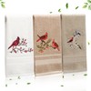 3 Pcs Cardinal Hand Towels Birds On Branch Hand Towels
